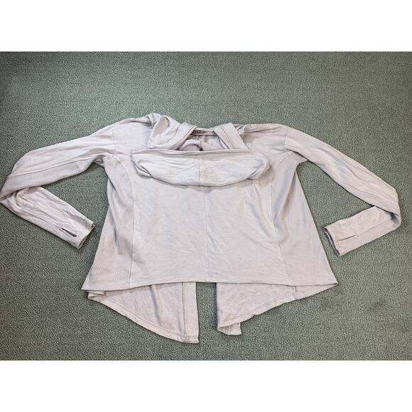 Athleta Nirvana Hooded Wrap Cardigan Athleisure Light Pink Size XS - Picture 4 of 11